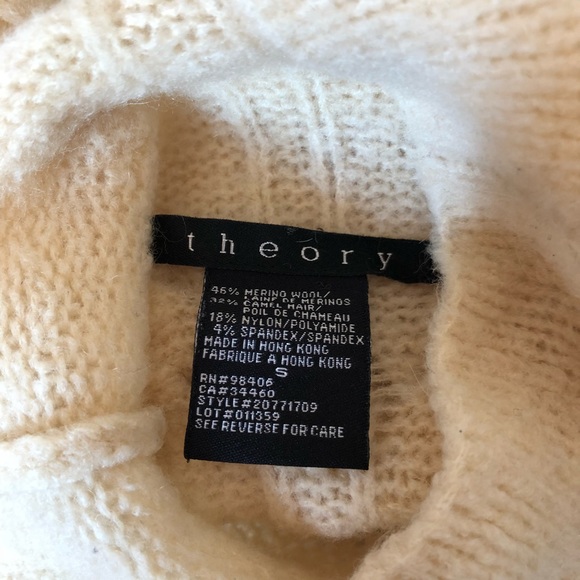 THEORY Lightweight Cable Knit Turtleneck Sweater - Picture 6 of 6